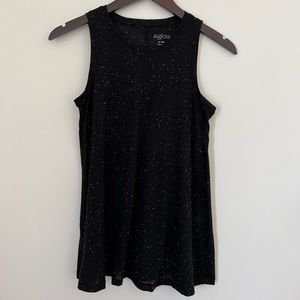 a:glow Black Speckled Maternity Tank Size XS